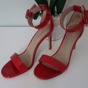 Mix #6 red patent leather heels size 7